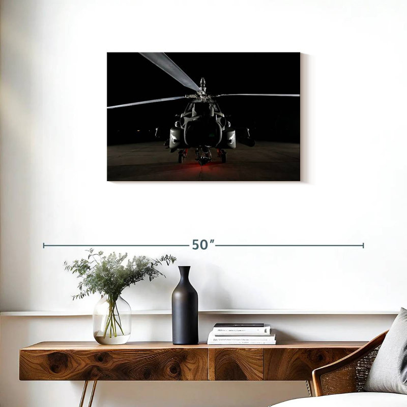 Mehar Apache Military Helicopter, 20" H x 30" W