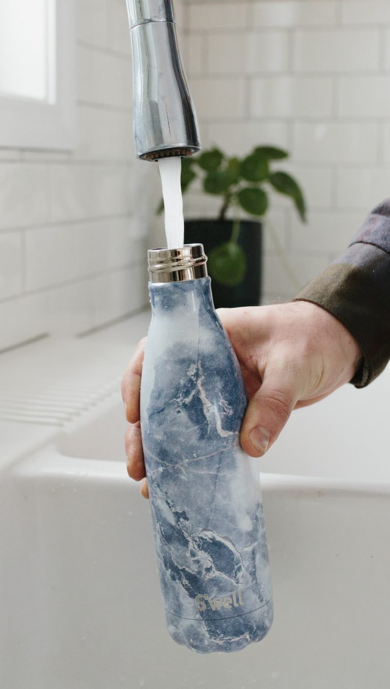 S'well Water Bottle, 17.oz, Blue Granite