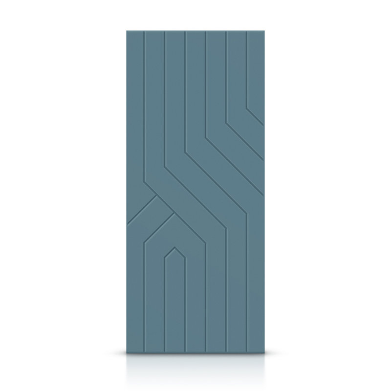Porte standard à panneaux en bois manufacturé, Bleu dignité, 24 po x 80 po