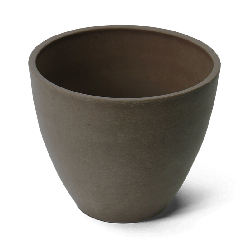 Pot de fleurs en composite Cara, Brun