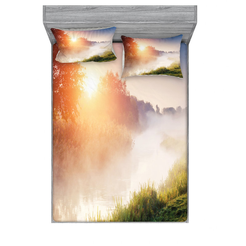 Microfiber Sheet Set, Queen Sheet Set with Fitted Sheet