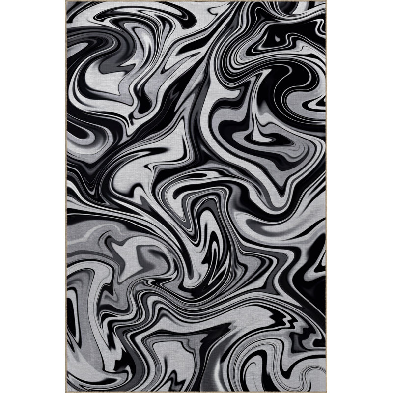 Tapis décoratif moderne Mira, Tapis de couloir 3 pi 9,81 po x 9 pi 10,11 po