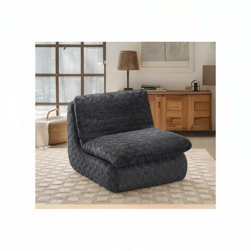 Fauteuil à pleine compression avec repose-pieds pivotant, Noir