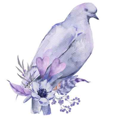 White Dove by Luchioly - Wrapped Canvas Print