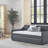Twin Size Upholstery DayBed with Erectable Trundle and USB Charging-403541727