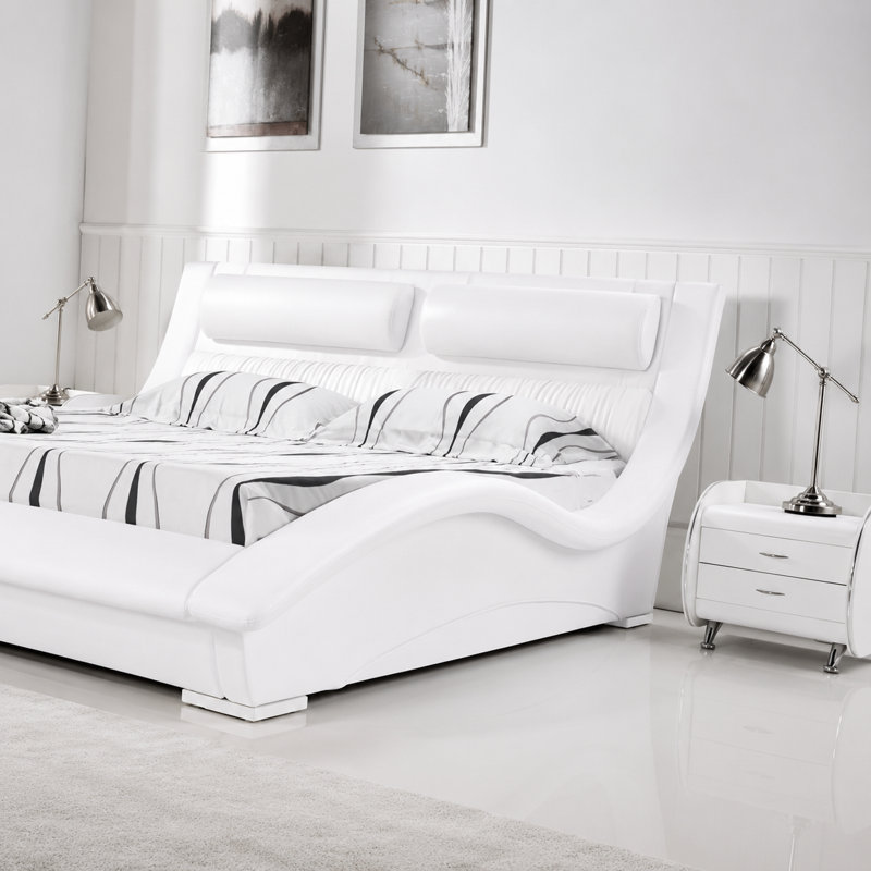 Lit plateforme en cuir Amkit Vegan