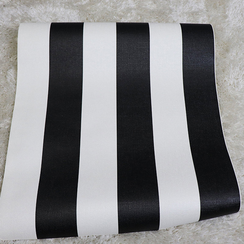 Rouleau de papier peint l 33 pi x p 20,5 po Wilmont, Noir / Blanc