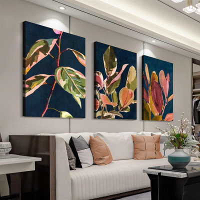 Vibrant Tropical Leaf 3-Piece Canvas Print for Stylish Home Decor