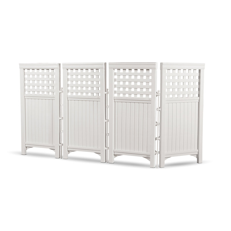 Suncast l 92,5 po x P 24 po pour écran d'intimité en résine pour les ordures et les climatiseurs, fabriqué aux États-Unis (assemblé)