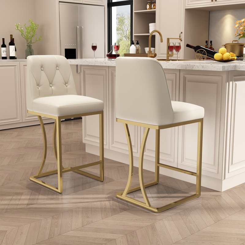 Tabouret de comptoir 24 po Yovany, Beige, 4