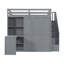 Lit mezzanine double avec garde-robe, bureau et tablettes, gris-932785051