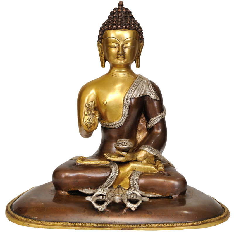 Statue bouddha tibétain prêchant le Bouddha