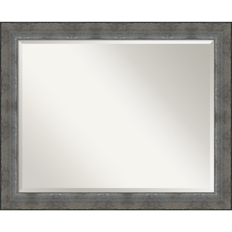 Miroir de salle de bain Akhiya, gris, 26 po x 32 po