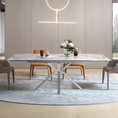 Table de salle à manger à piédestal de 83 po