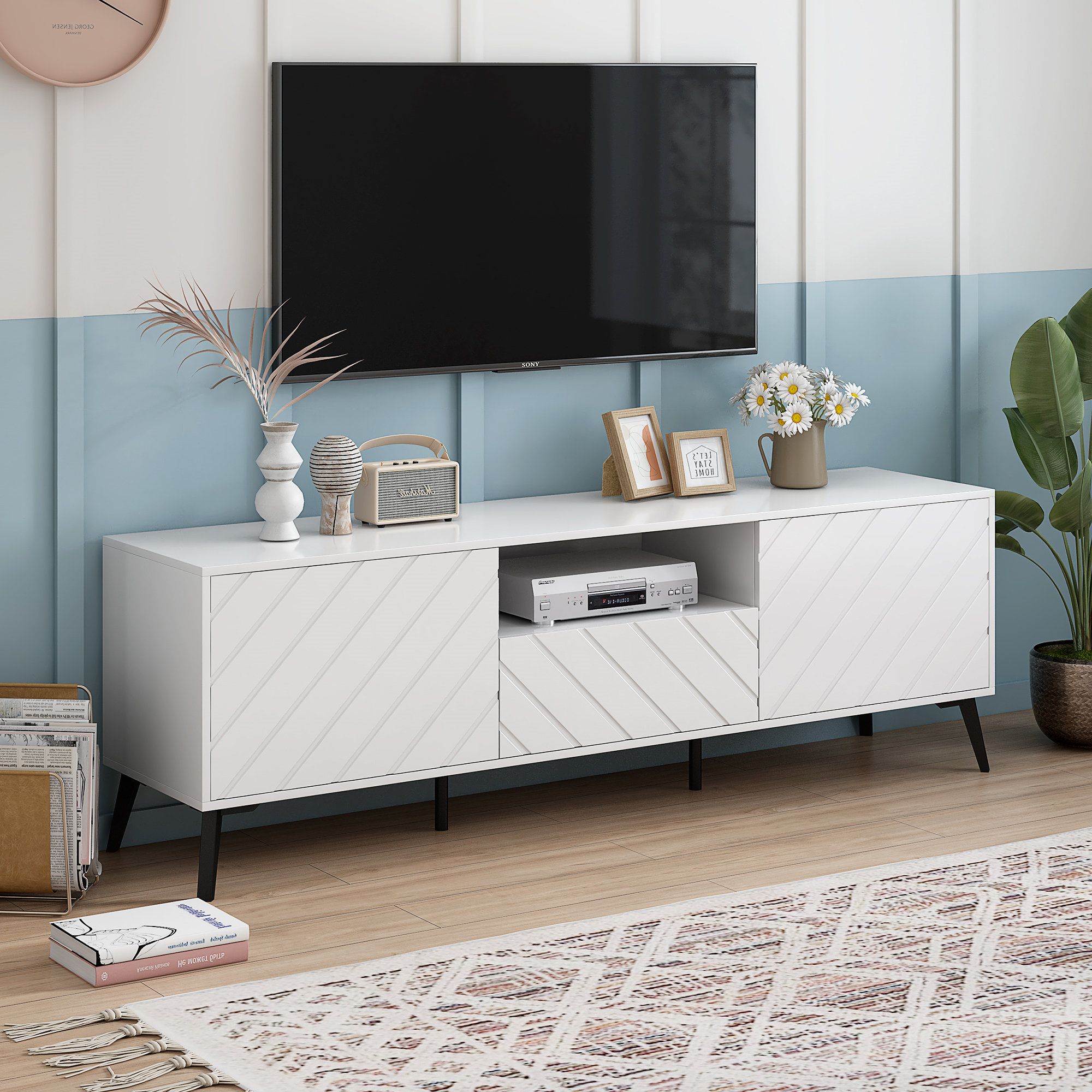 Ivy Bronx Haimar 66.9'' Media Console | Wayfair