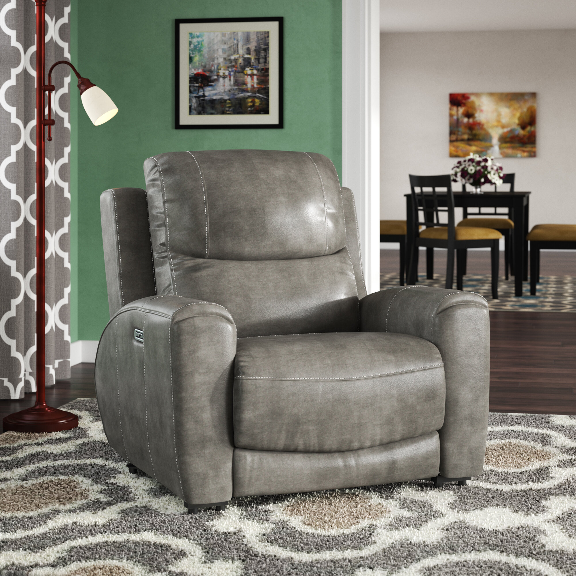 Hanish leather power deals recliner