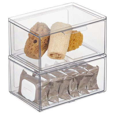Clarity Bath Wide Stacking Drawer 8 x 12 x 6 M2
