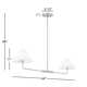 Pearson 2 Light Metal Dimmable Chandelier