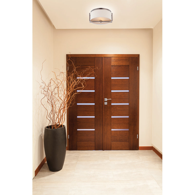 Addyson Flush Mount, Hazel Bronze / Khaki Fabric