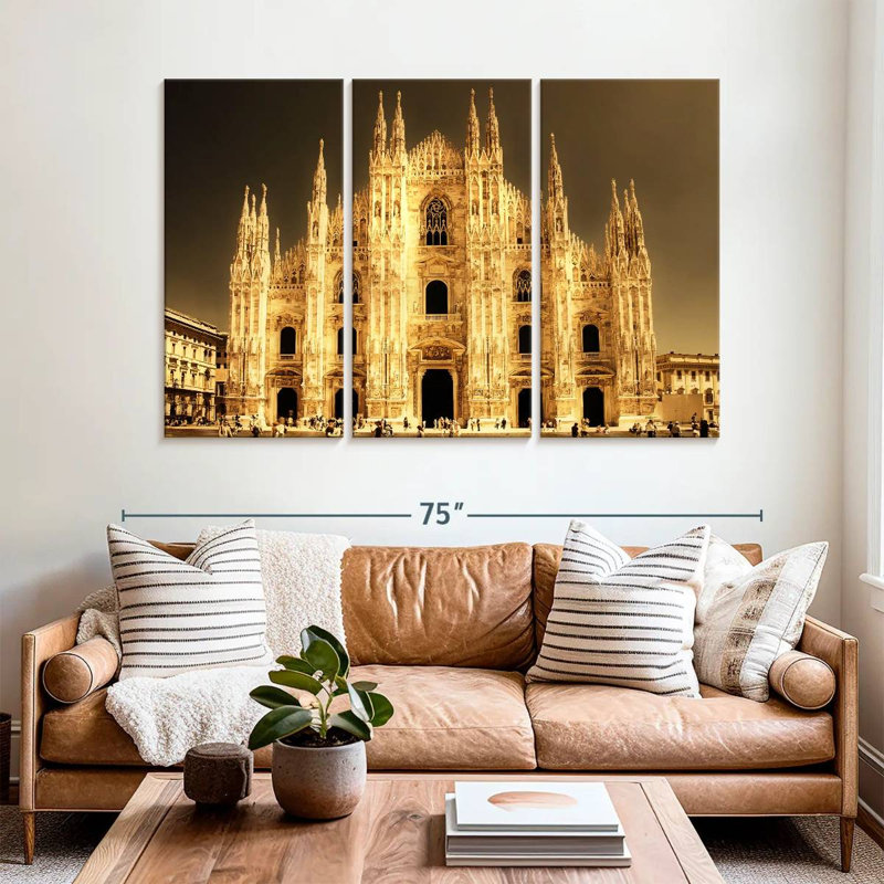 Sebbie, cathédrale gothique de Milan, H 42 po x l 65 po