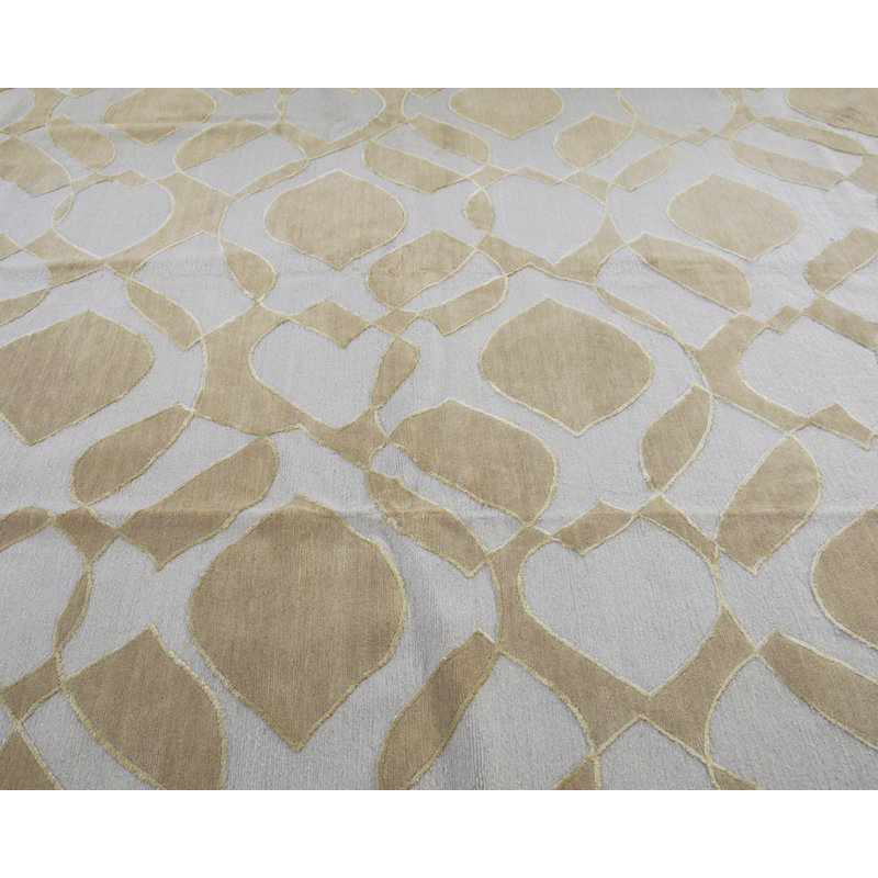 Mod Geometric Area Rug in Beige/Gray/Neutral, Rectangle 6' x 9'