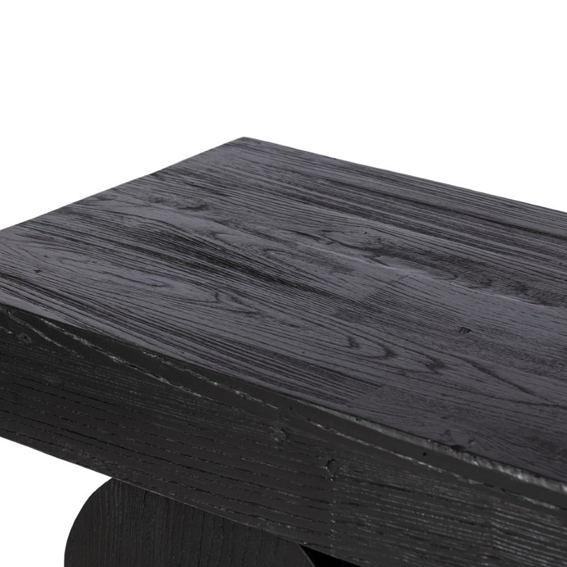 Keane 78'' W Solid Wood Console Table, Black Elm Veneer