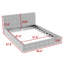 Grand lit plateforme tapissier avec tête de lit surpiquée et structure robuste-82251967