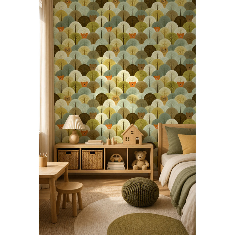 Papier peint double arbre Woodland, Peel and Stick