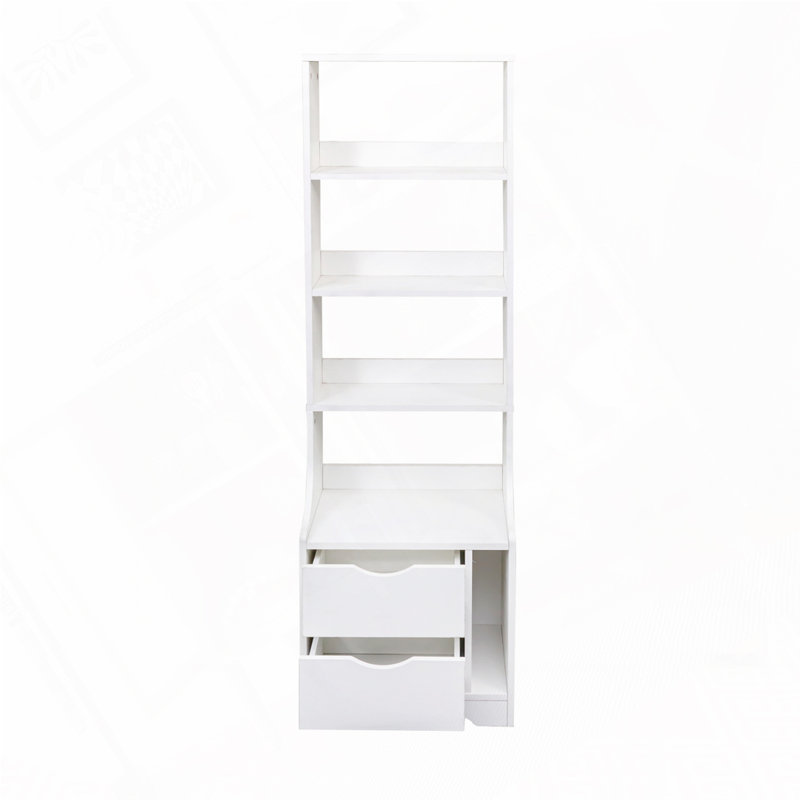 Table de chevet avec bibliothèque, Blanc