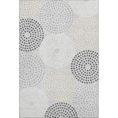 Premium Machine Washable Prisco Gray Rug