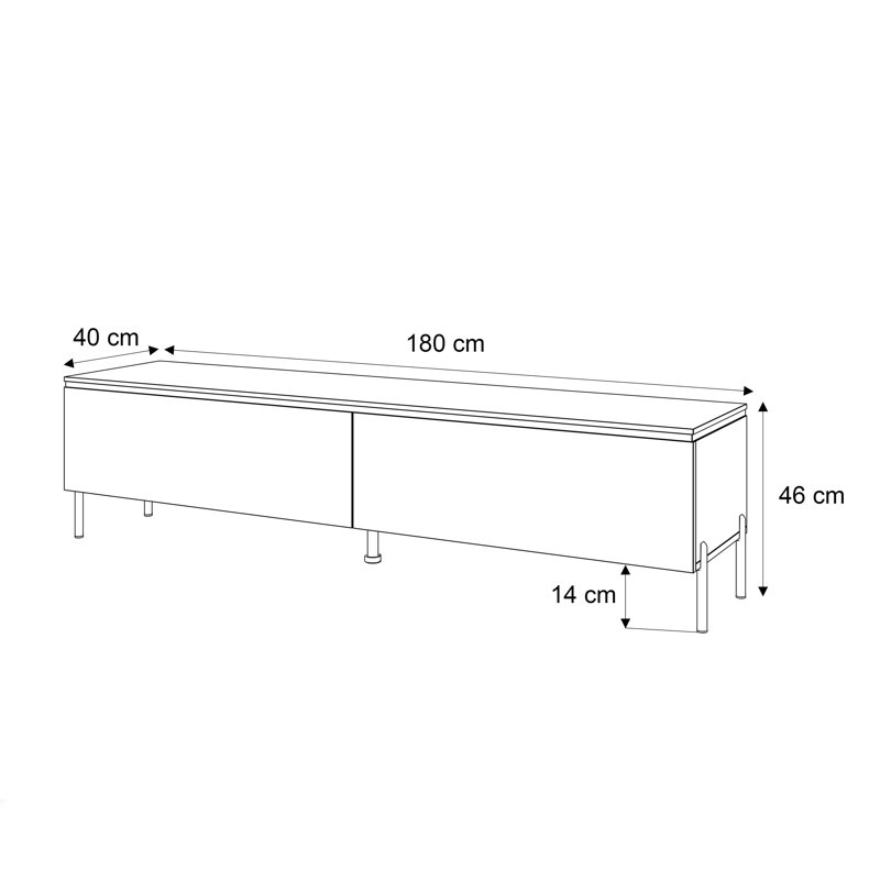 AURORA II Wall Unit on Cashmere Legs