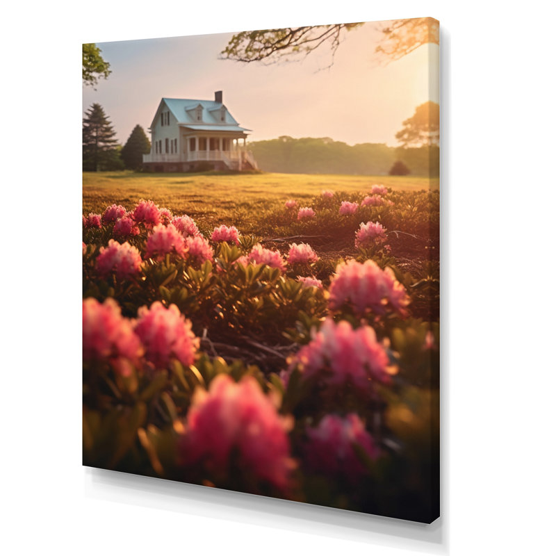 Rhododendron «Blooms at Farm VI» sur toile, Toile tendue, H 40 po x l 30 po x P 1,5 po