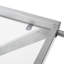 Chariot-bar tendance en argent avec roues verrouillables et étagère en verre trempé avec base en fer incassable, 18,68 po