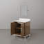 30 po Meuble-lavabo simple en quartz noyer lustré avec miroir Whitebrook