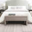 Banc de rangement rembourré en lin avec charnière de sécurité Modern-1743891075