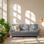Canapé Chesterfield 3 places en tissu velours l 82 po x P 29,5 po x H 35,4 po Snowfleece-128968717