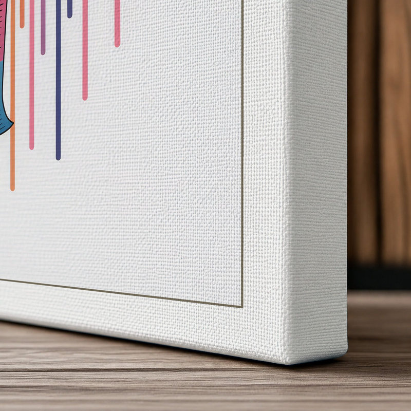 Geometric Elephant Modern - Print, 30x20 - 76.2 x 50.8 cm, White Border