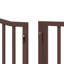 Archie & Oscar Dog Gate With Door Foldable 10 Panels Brown 800 Cm Poplar Wood-1144224502-1144224503