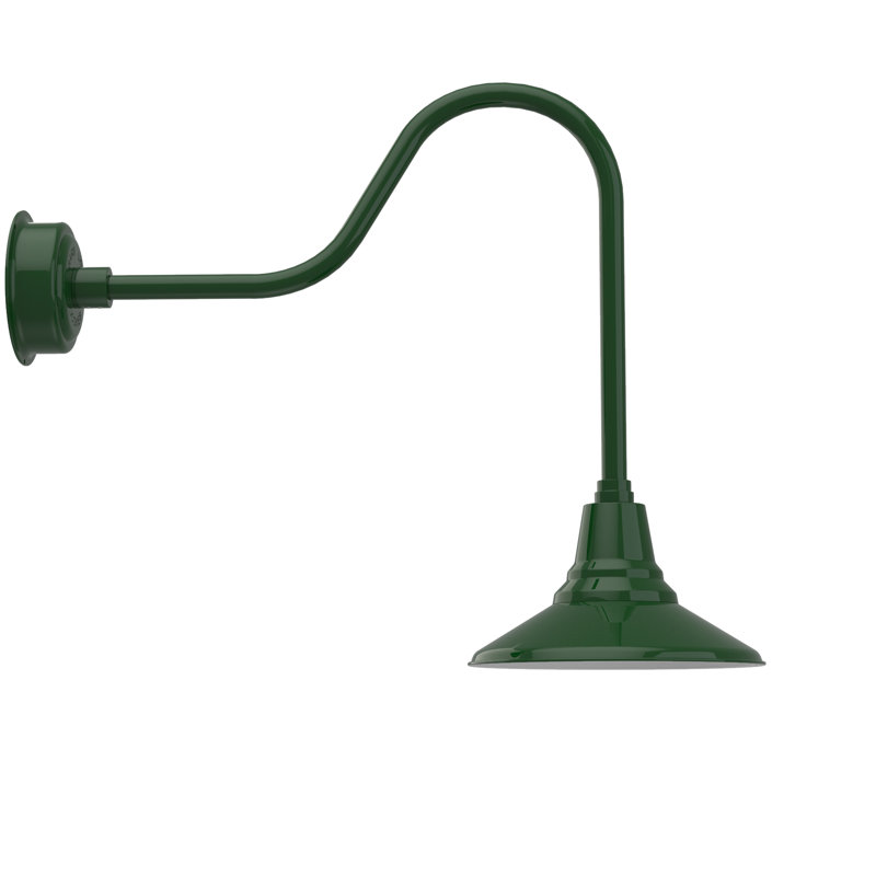 Luminaire de grange d’extérieur Albali, Vert rétro, H 24,92 po x l 12 po x P 31 po
