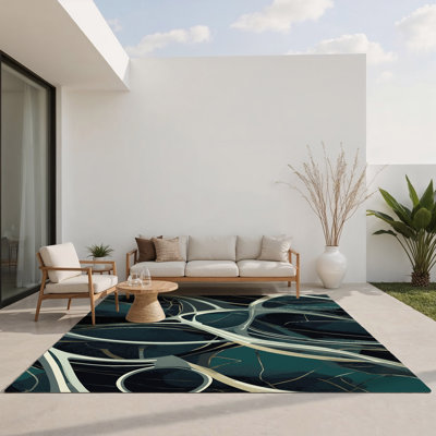 Celestial Flux Indoor And Outdoor Area Rug