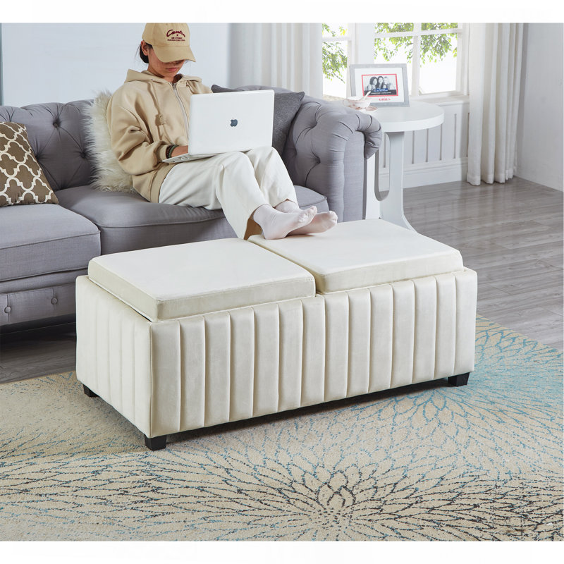 Banc repose-pieds carré 45 po