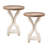 Plaisance Rustic Farmhouse Cottage Core Accent End Table, Natural Tray Top Side Table Nightstand