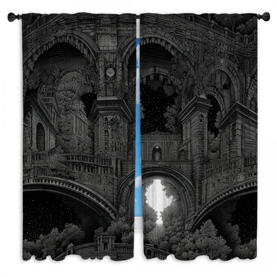 Rideaux obscurcissant et obscurcissant Architecture - 2 panneaux