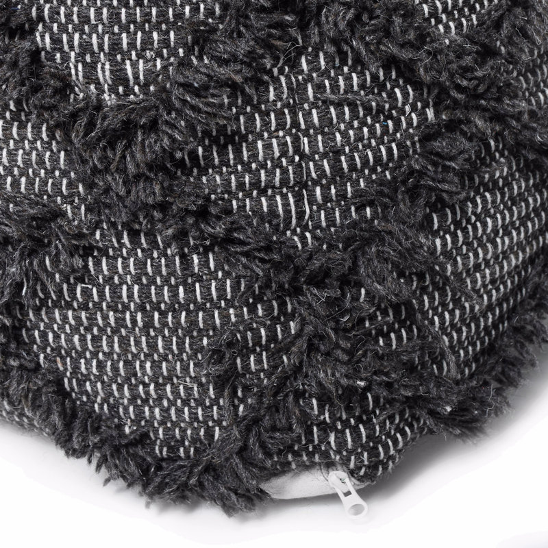 Pouf en laine et coton fabriqué à la main, couleur brune | Idée de cadeau, Brun