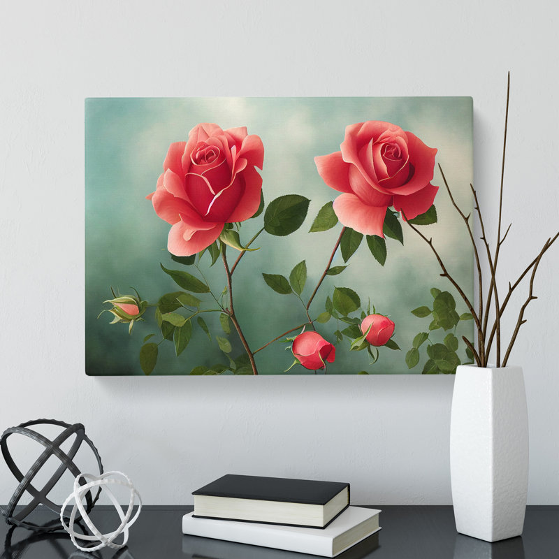 Sensational Rose - Wrapped Canvas Print, 35cm H x 50cm W x 3cm D