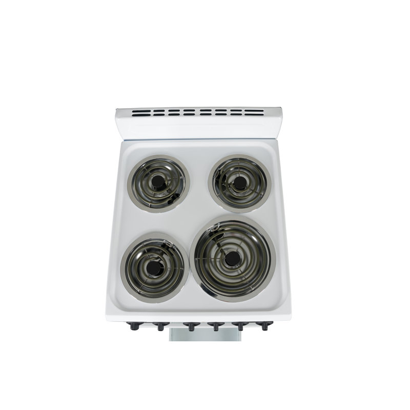 Premium White 20" Freestanding Electric Range with 4 Burners