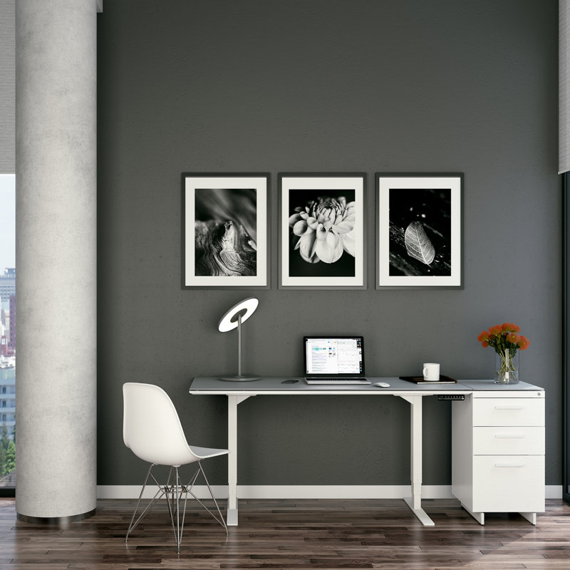 Centro Height Adjustable Computer Desk, 24.75" H x 60" W x 24" D