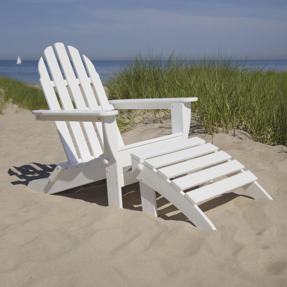POLYWOOD® Classic Adirondack Chair, White