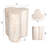 Clover Travertine Stone Finish Italian Design MgO Side Accent Table
