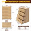 Système de rangement pour garde-robe modulaire l 19,5 po à 4 tiroirs, bois-135581462-135611381